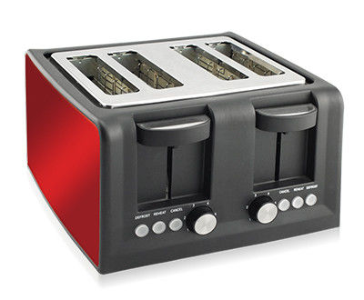 Energiequelle elektrischer Scheiben-Brot-Toaster des Haushalts-Edelstahl-vier mit Löschen wieder erwärmen, Funktion zu entfrosten