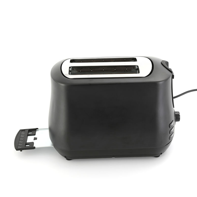 Schwarzer Breitplatz 2 Scheiben Toaster mit Pop-Up-Wiedererhitzung Auftauen Funktionen 6-Schatten-Steuerung Toaster