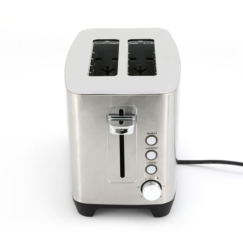 Kleiner elektrischer Brottoaster für die Küche, Pop-Up-Sandwichtoaster aus Edelstahl mit Doppelschlitz