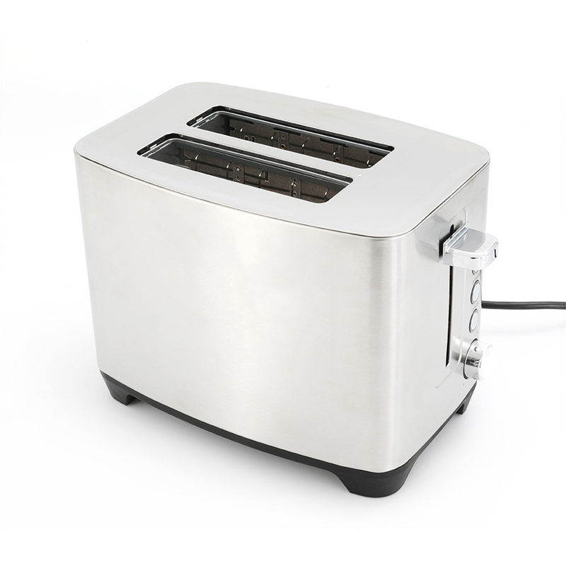 Kleiner elektrischer Brottoaster für die Küche, Pop-Up-Sandwichtoaster aus Edelstahl mit Doppelschlitz