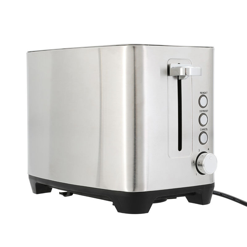 Kleiner elektrischer Brottoaster für die Küche, Pop-Up-Sandwichtoaster aus Edelstahl mit Doppelschlitz
