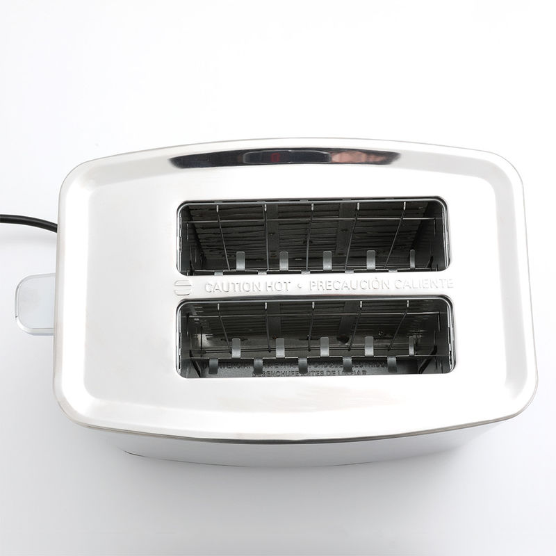 Kleiner elektrischer Brottoaster für die Küche, Pop-Up-Sandwichtoaster aus Edelstahl mit Doppelschlitz