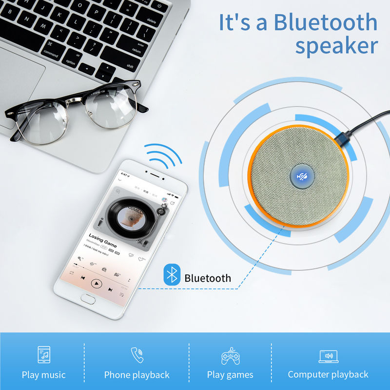 190-MHz-Konferenzlautsprecher und Mikrofon Bluetooth mit AI-Rauschunterdrückungsmikrofonen Gute Sprachauswahl-Freisprecheinrichtung