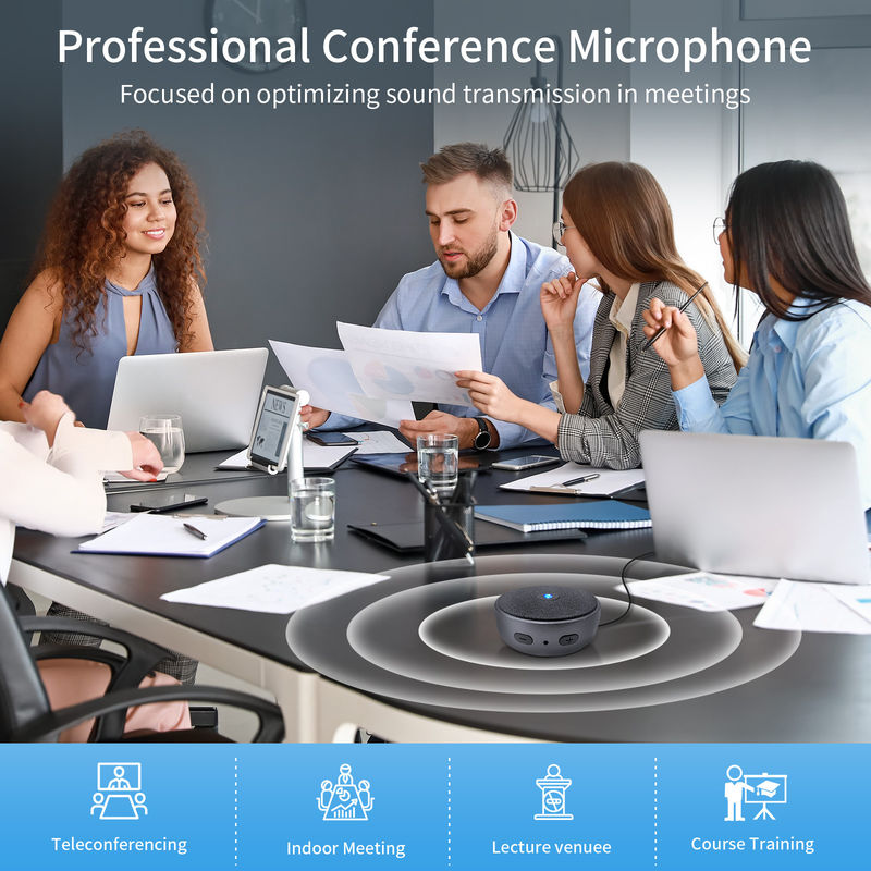 Office-Konferenzsprechertelefon 360 Grad Erweiterte Stimme und Lärm-Rückgängigmachung Sprechertelefon für Büro-Meeting